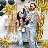4 Pc 22" 4D Huge Gold Star Balloons Mylar Foil for Party & Photo Booth Backdrop