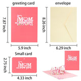 Mothers Day Pop Up Greeting Cards 3D Mothers Day Card For Mom Grandma, Best Mom Gift From With Envelope Blank Note To Give Mom Gift Thanksgiving Greeting Card