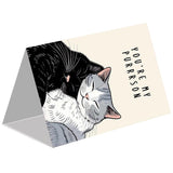 Cute Cat Valentines Day Cards, Lovely Anniversary Card Gifts For Women Men, Romantic Valentines Gifts For Him Her, Cat Valentines Gift Ideas
