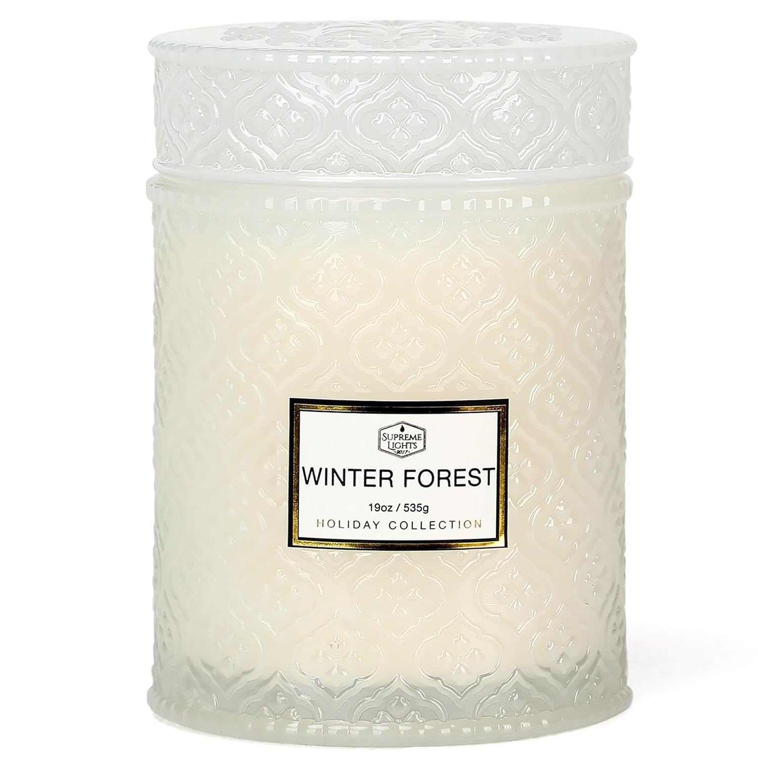 Winter Candles, Winter Forest Candle, 19Oz Large White Candles For Xmas Home Decor, Christmas Gifts For Women, Winter Forest Scented Candle, 88 Hours Burning Time, Xmas Table Decor