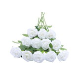 Rose Artificial Flowers Artificial Rose Fake Rose Silk Rose Real Looking Fake Flowers With Stems For Diy Wedding Bouquets Tables Centerpieces Floral Arrangements (12, White)