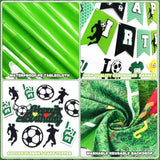 87Pcs Soccer Birthday Party Decorations - Tablecloth, Banner, Balloons & Cake Toppers