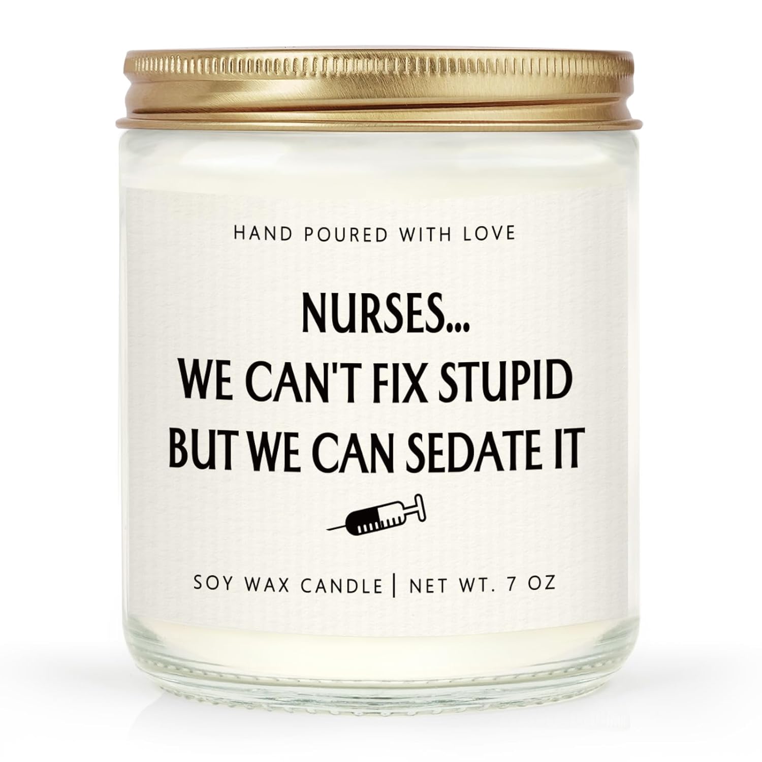 Nurse Gifts For Women, Funny Nurse Candle, Nursing School Nurse Week Day Graduation Gift, Cool Rn Lpn Gifts For Nurses Female, Nursing Student, New Nurses, 7Oz