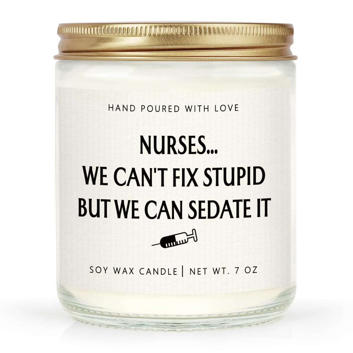 Nurse Gifts For Women, Funny Nurse Candle, Nursing School Nurse Week Day Graduation Gift, Cool Rn Lpn Gifts For Nurses Female, Nursing Student, New Nurses, 7Oz