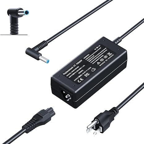 HP 65W Blue Tip Laptop Charger AC Power Adapter for Pavilion Envy EliteBook ProBook