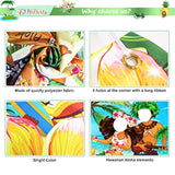 Hawaiian Luau Party Decorations, Luau Couple Photo Door Banner, Tiki Luau Photo Props For Beach Party Tiki Banner Background Photography For Tropical Themed Decoration