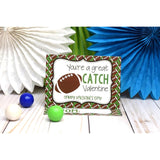 You'Re A Great Catch Football Themed Valentine'S Day Cards For Kids To Give To Friends & Classmates, Thirty (30) 3.5" X 5" Fill In Cards (Without Envelopes) By Amandacreation