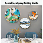 Resin Clock Molds,10''/14'' Roman Numerals Clock Silicone Mold With Mechanism,Resin Clock Epoxy Casting Molds For Diy Jewelry Art Crafts Home Decor Gift Wall Hanging Ornaments(Large, Arabic)