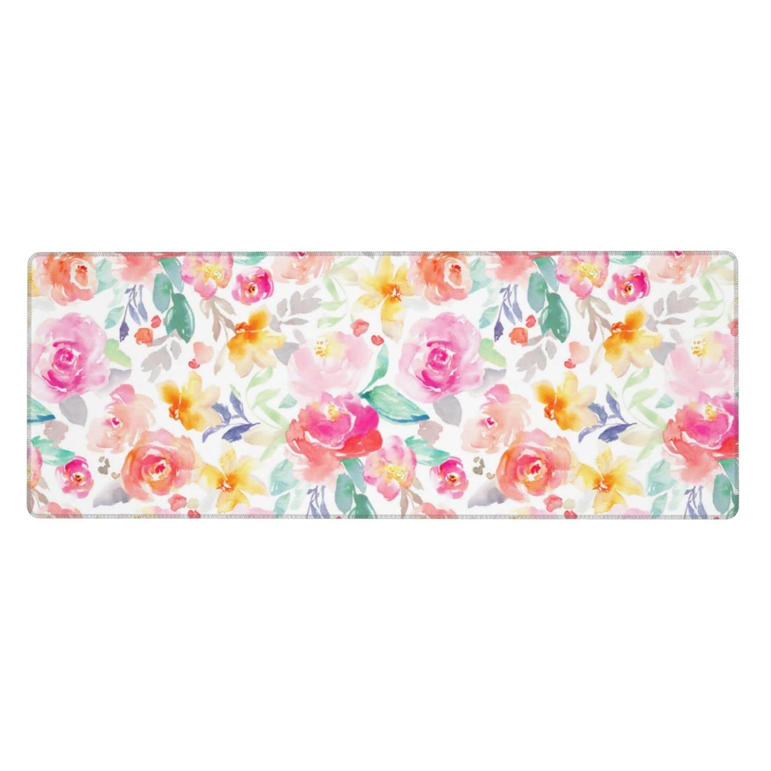 Pink Desk Mat,Floral Desk Mat,Xxl Mouse Pad,Floral Mouse Pad,Christmas Gifts,Desk Accessories For Women,Pink Office Supplies,Office Decor For Women,11.8 * 31.5 Inches