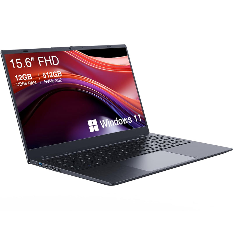 New Laptop, 15.6" 1920X1080 Fhd Ips Display, 12Gb Ddr4 Ram/512 Gb Nvme Ssd, In