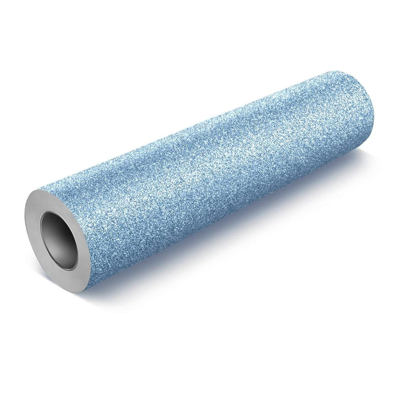 Deco65 Glitter Blue Craft Vinyl Roll (1Ft X 6Ft) Permanent Adhesive