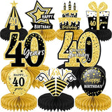 Rose 40Th Birthday Decorations Women 9 Pieces Centerpieces For Tables 