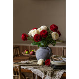 Artificial Ranunculus Flowers, Large Real Touch Ranunculus, Faux Silk Peony Arrangement For Home Office Wedding Vase Filler Shop Decoration (7 Pcs, Burgundy)