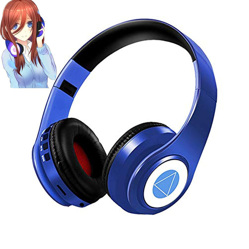 Nakano Miku Bluetooth Headphones, Hi-Fi Stereo Wireless Over Ear Headphones Wi