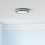 2 Pack 10 Inch Black LED Ceiling Lights 4000LM 5CCT Dimmable Flush Mount Fixtures