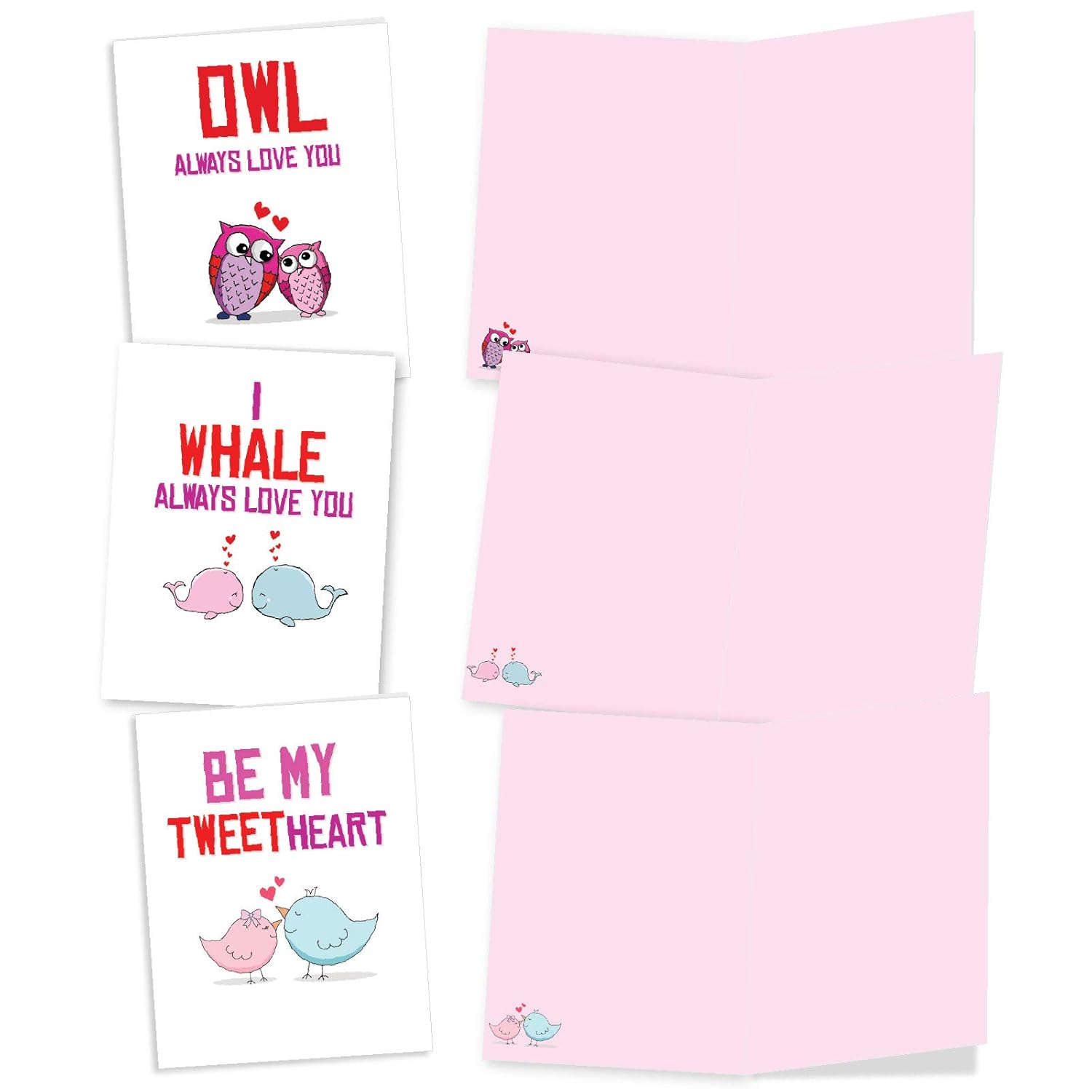 - 10 Funny Assorted Blank Humor Notecards Box Set 4 X 5.12 Inch W/Envelopes Play On Words For Men, Women (10 Designs, 1 Each) - Loving Puns Gone Wild M5660Ocb-B1X10