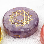 7 Chakra Stones Resin Molds 2 Pack Silicone Round Reiki Healing Crystal With Engraved Chakra Symbols Epoxy Resin Casting Mould Diy Crafts Jewelry Pendant Keychain Home Decor Ornament