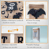 Unwish Trick or Treat Burlap Banner - Glitter Bat Garland for Halloween Mantel & Wall Decor