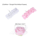 Artificial Flowers, White And Light Pink Fake Roses With Lace For Diy Wedding Decor Floral Arrangements Bridal Valentines Day 144Pcs