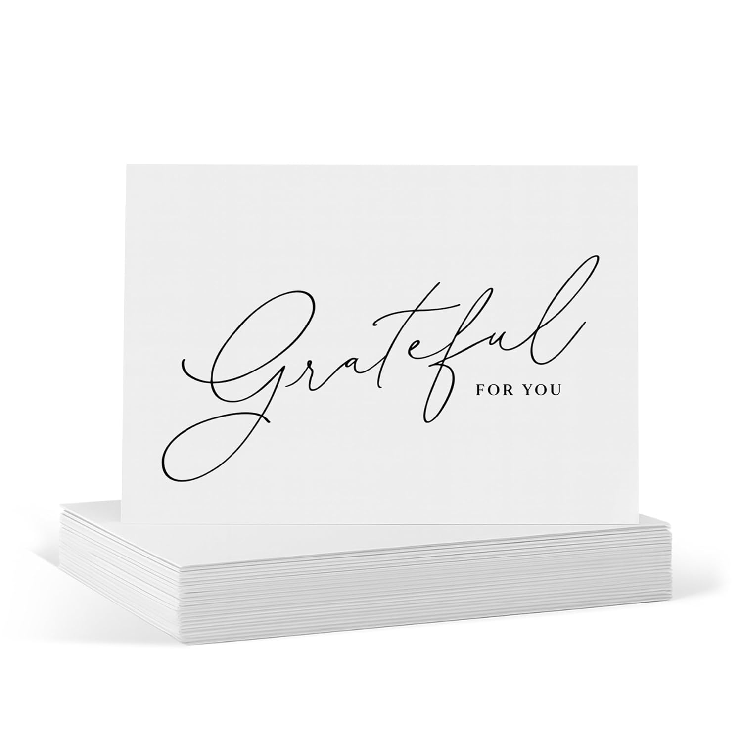 Threekin Thank You Cards With Envelopes - 25-Pack Folded 3.5 X 5" Cards For Weddings, Business, Holidays, Graduations & More | All-Occasion Stationery | Heavyweight Matte Cardstock, Blank Inside
