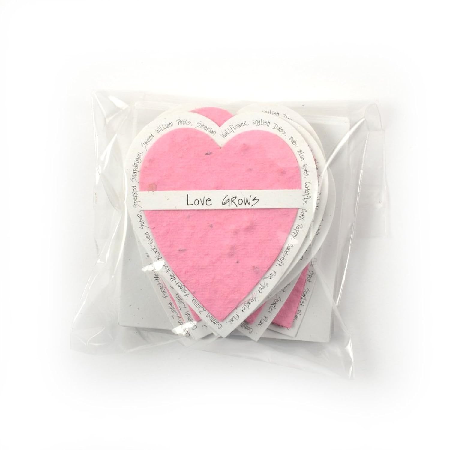 Bloomin Mini Pink Heart-Shaped Seed Paper Enclosure Cards 9 Card Set - Perfect For Valentine'S Day, Mother'S Day And Wedding Anniversaries! Size: 2.25 X 2.25 By Bloomin