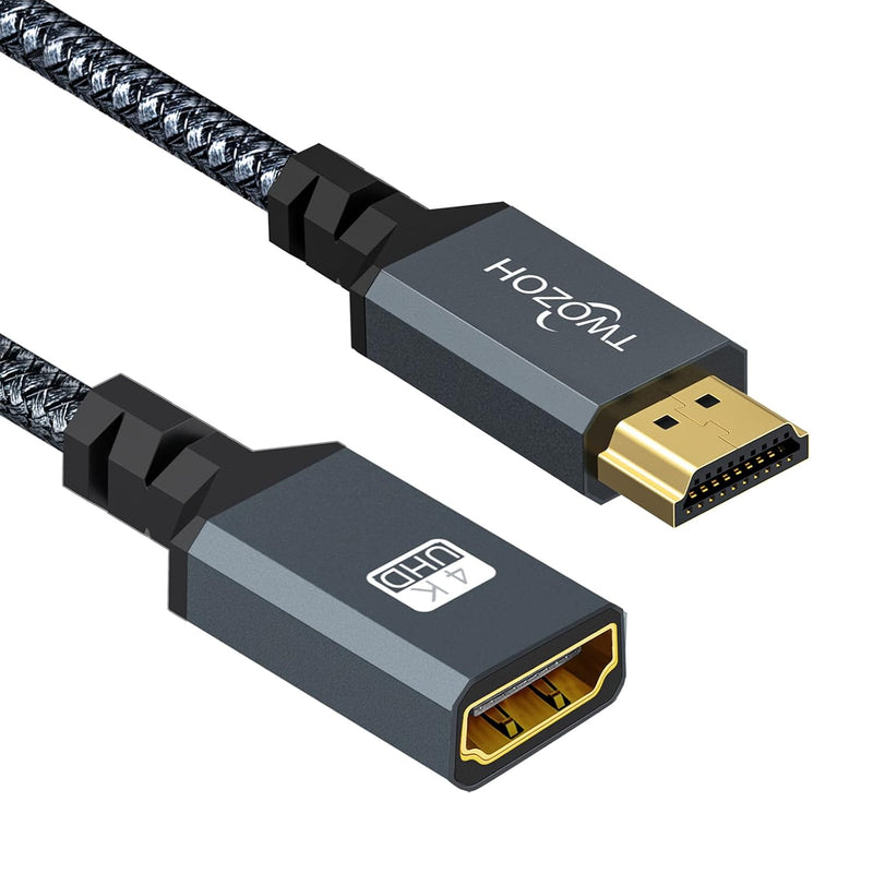 Hdmi Extension Cable 1Ft, Hdmi Male To Female Hdmi Cord, Nylon Braided Hdmi Ex