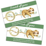 Sloth Baby Shower Scratch Off Game Cards?32 Pcs?Sloth Baby Games Raffle Cards Wedding Bridal Shower Gift Certificate Scratch Off Cards Family Holiday Games Supplies For Kids Adults