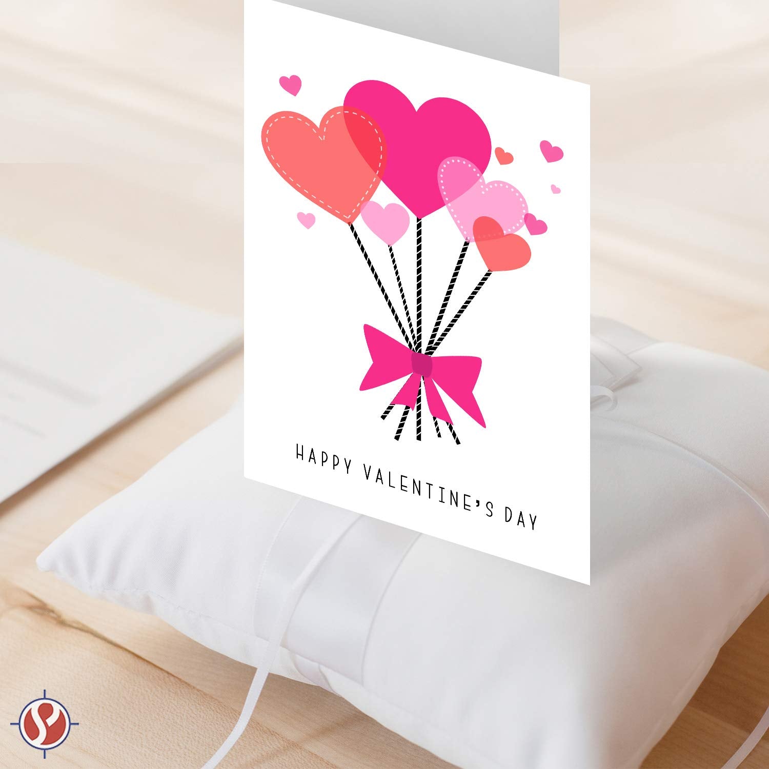 Happy Valentine’S Day Greeting Cards, Cute Romantic Valentines Love Hearts Balloons Thank You Greetings For Husband, Wife, Boyfriend, Girlfriend | 5" X 7" | 10 Per Pack