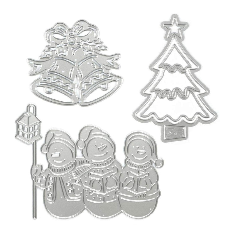 Metal Christmas Bell Tree Cutting Dies Embossing Stencil Mold For Card