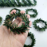 12 Pcs Christmas Napkin Rings Christmas Napkin Holder Small Artificial Pine Needles Wreath Candle Rings For Banquet Table Decorations