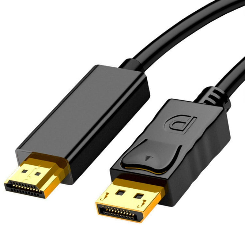 4K Displayport To Hdmi Cable Adapter 6Ft, High Speed (1440P 60Hz, 1080P 120Hz)