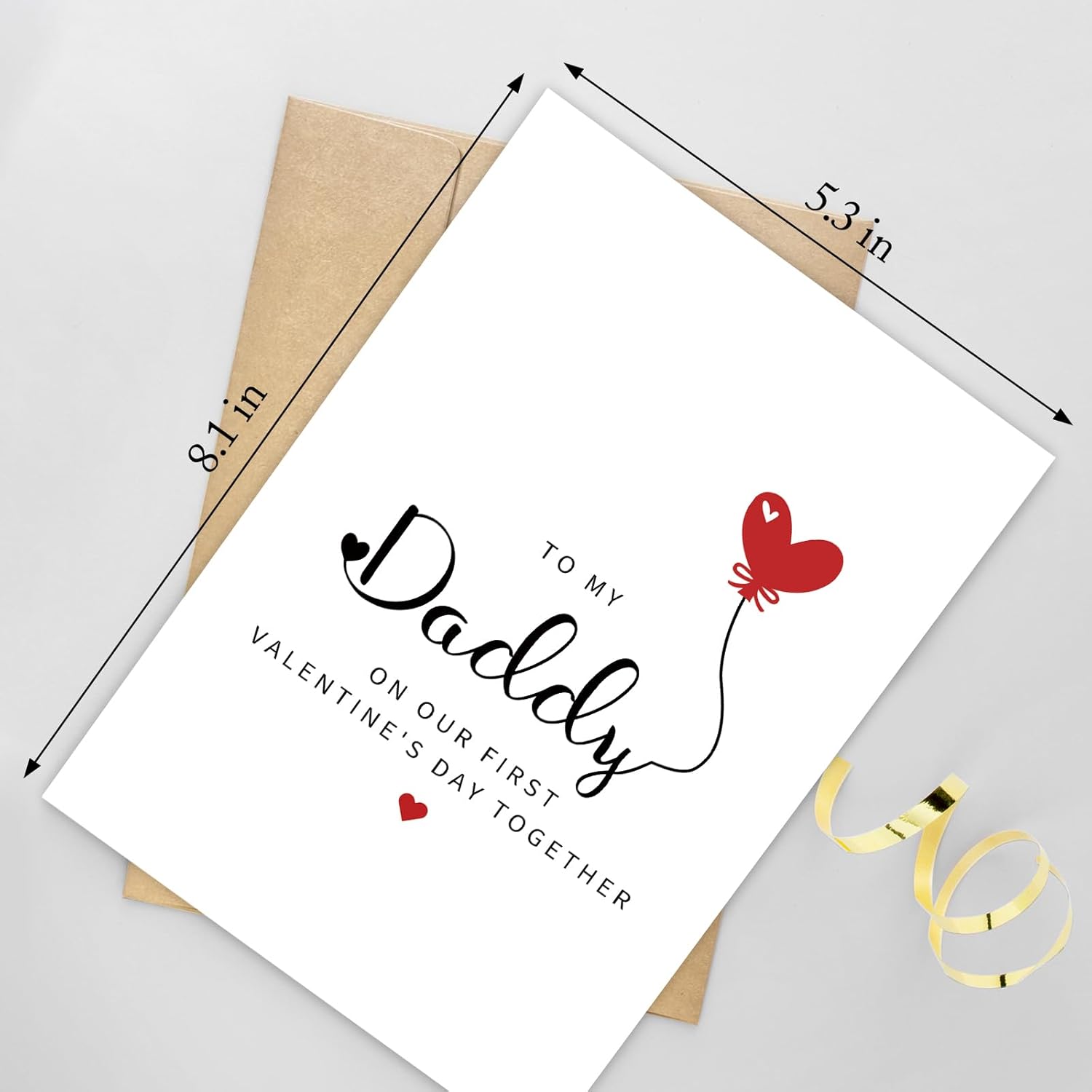 1St Valentine'S Day Card For New Dad, Daddy First Valentines Day Card From Baby Girl Boy, To My Daddy On Our First Valentine'S Day Together