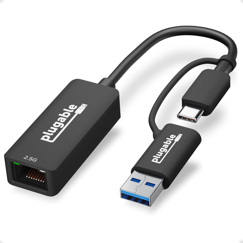 2.5G Usb C And Usb To Ethernet Adapter, 2-In-1 Adapter Compatible With Usb-C T