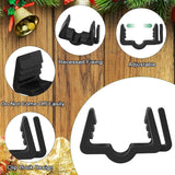 Christmas Light Hangers Clips 7/8 Inch Fascia Board Clips Hooks Deck Light Clips Holiday Light Clip For Christmas Decoration Roof Gutter Fence In Thickness From 3/4" To 7/8" (Black, 30Pcs)