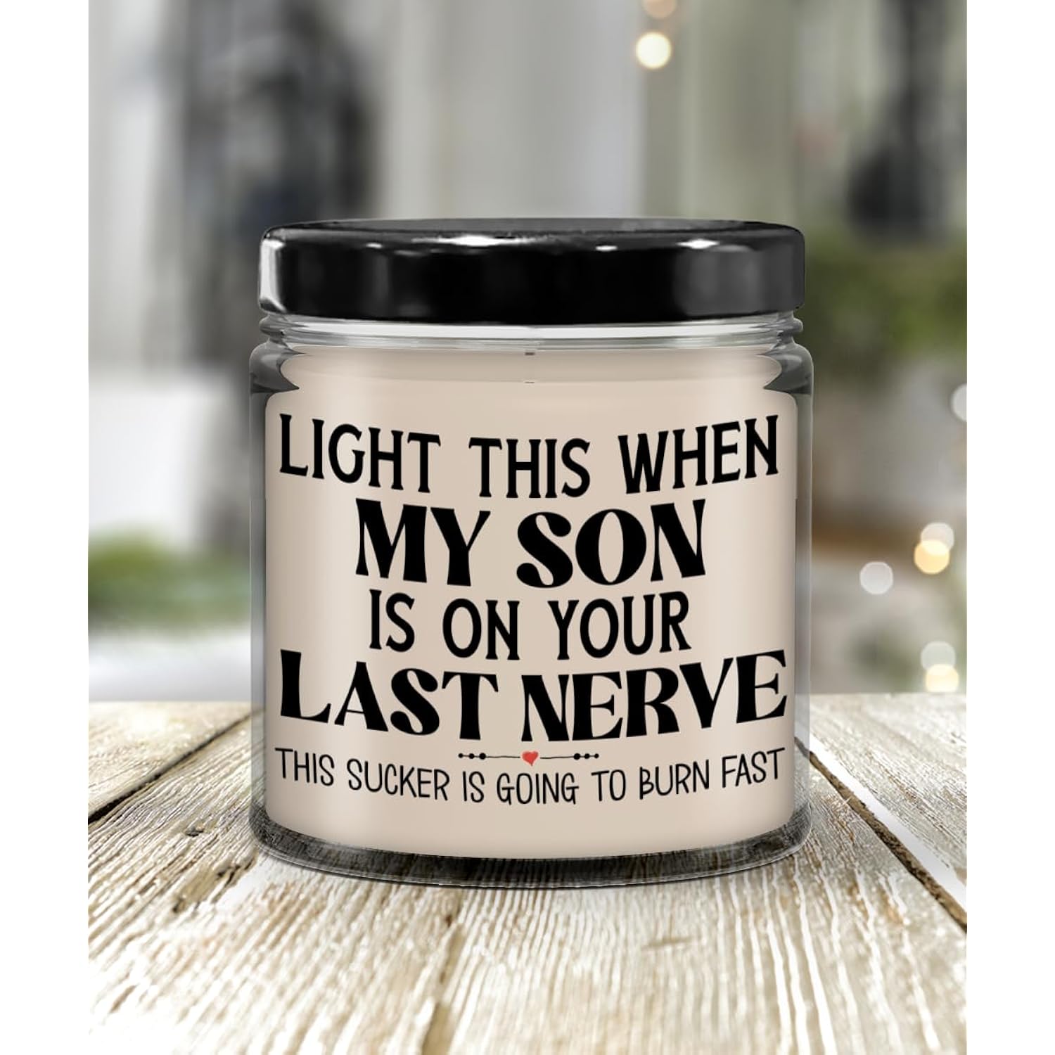 Daughter In Law Candle Light This When My Son Is On Your Last Nerve Funny Birthday Christmas 9 Oz. Vanilla Scented Soy Wax For Women