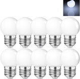 10 Pack 1W LED Night Light Bulbs G14 G45 E26 6500K Daylight White 5W