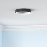 11 Inch RGB LED Ceiling Light with Remote Black Flush Mount Fixture