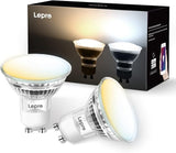 GU10 Smart LED Light Bulb 50W Equivalent Tunable White Wi-Fi 2 Pack
