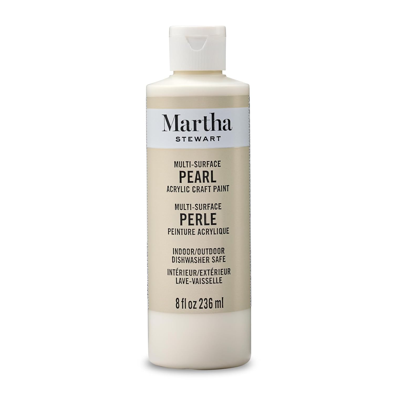 Martha Stewart, Craft Paint, Mother of Pearl, 8 fl oz Premium Pearl Finish Paint, Perfect For Easy To Apply DIY Arts And Crafts, 68704