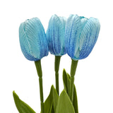 3 Pack Artificial Potted Flowers Small Faux Plants In White Pot Mini Artificial Tulips Potted Flower For Bathroom Home Office Desk Table Shelf Decoration Indoor