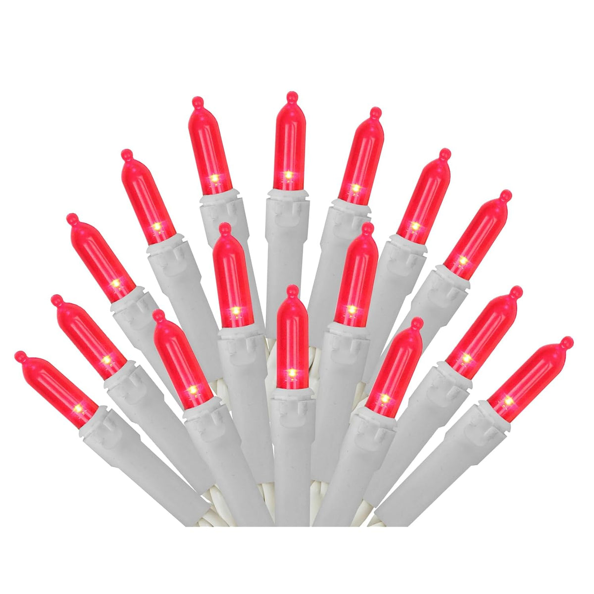 Red Valentines Lights - Red Led Christmas Tree Lights - Red Christmas String Lights - 100 Count Led Red Mini Lights On W