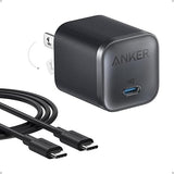 45W USB C Fast Charger with 6FT Type C Cable Foldable Wall Charger for iPhone 17 MacBook iPad Pixel
