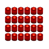 24 Pack Flameless Led Tea Lights Candles, Flickering Red Battery Operated Electronic Fake Candles, Decorations For Wedding, Party, Christmas, Halloween (Red)