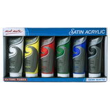 Acrylic Paint Set 6 Colours 75Ml, Semi Matte Finish Perfect For Canvas, Wood, Fabric, Leather, Cardboard, Paper And Crafts