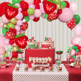 162Pcs Strawberry Birthday Party Decorations Strawberry Balloons Garland Arch Kit Berry First Birthday Party Supplies For Girls Baby Shower Summer Fruit Party Decor