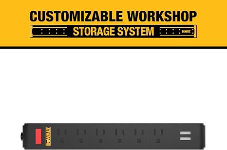 Magnetic Power Strip 6 Outlets Heavy Duty Workshop Power Strip