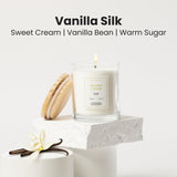Pearled Candle With Wicks Kit - Refillable Glass Jar, 500G Sand Wax, & 30 Cotton Wicks (Vanilla Silk)