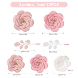 3D Paper Flower Decorations For Wall, 3D Artificial Flower For Wedding Centerpiece Bridal Shower Birthday Party Backdrop Nursery Wall Decor (Pink Paper Flower)