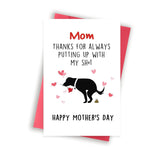 Happy Dog Mom Gifts For Women, Rude Mothers Day Card For Dog Mom, First Pet Mother’S Day Card For Her, Hilarious Mother’S Day Card Gift From Dog