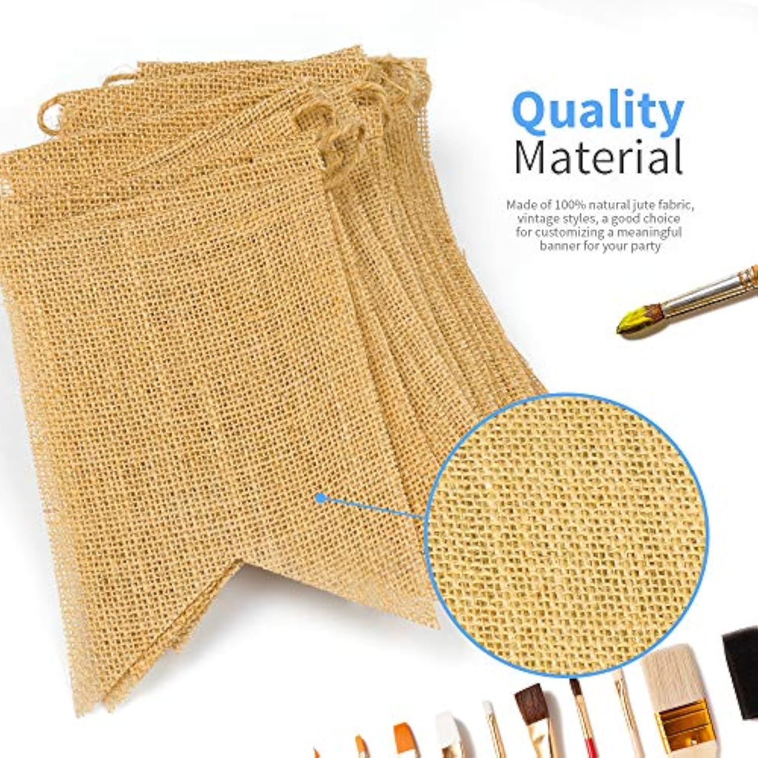 48 Pcs Burlap Banner, 30 Ft Swallowtail Flag, Diy Decoration For Holidays, Wedding, Camping, Party, New Year Decorations, Merry Christmas Banner, Indoor Christmas Decoration